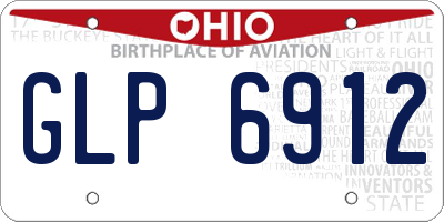 OH license plate GLP6912
