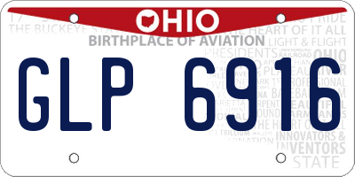 OH license plate GLP6916
