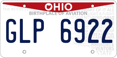 OH license plate GLP6922