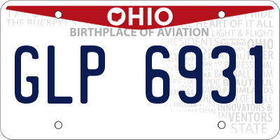 OH license plate GLP6931
