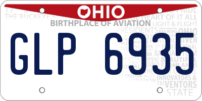 OH license plate GLP6935