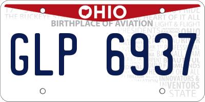 OH license plate GLP6937