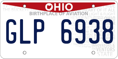 OH license plate GLP6938