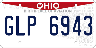 OH license plate GLP6943