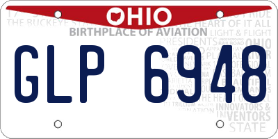 OH license plate GLP6948