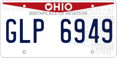 OH license plate GLP6949
