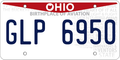 OH license plate GLP6950