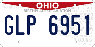 OH license plate GLP6951