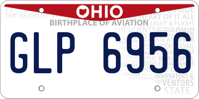 OH license plate GLP6956