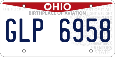 OH license plate GLP6958