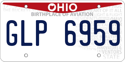 OH license plate GLP6959