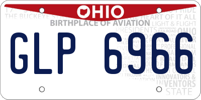 OH license plate GLP6966