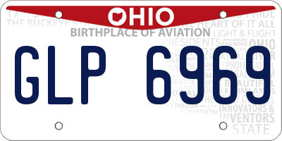 OH license plate GLP6969