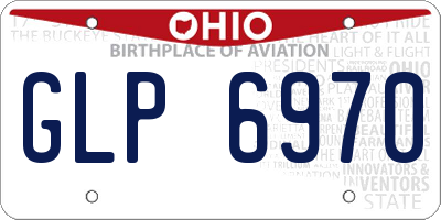 OH license plate GLP6970