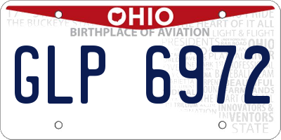 OH license plate GLP6972