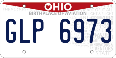 OH license plate GLP6973