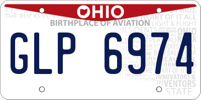 OH license plate GLP6974