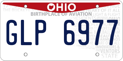 OH license plate GLP6977