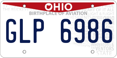 OH license plate GLP6986