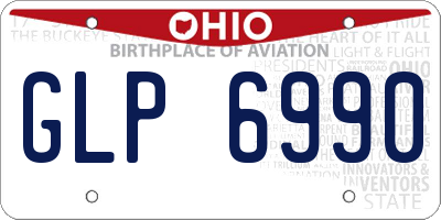 OH license plate GLP6990