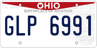 OH license plate GLP6991