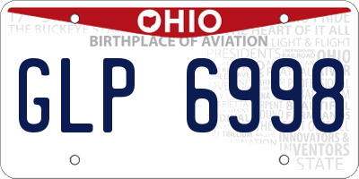 OH license plate GLP6998