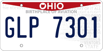 OH license plate GLP7301