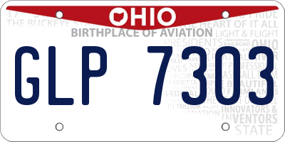 OH license plate GLP7303