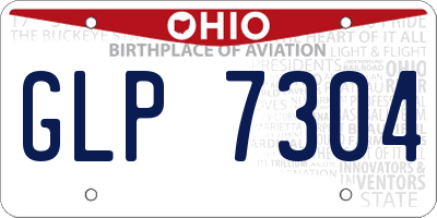 OH license plate GLP7304