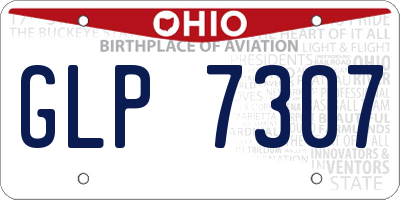 OH license plate GLP7307
