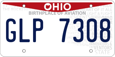 OH license plate GLP7308