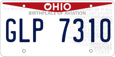 OH license plate GLP7310