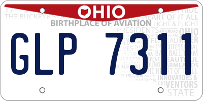OH license plate GLP7311