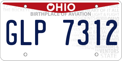 OH license plate GLP7312