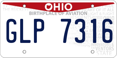OH license plate GLP7316