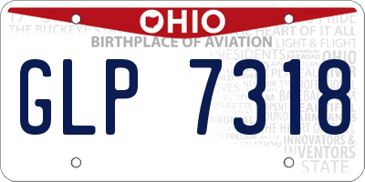 OH license plate GLP7318