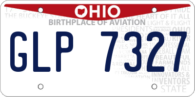 OH license plate GLP7327