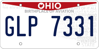 OH license plate GLP7331