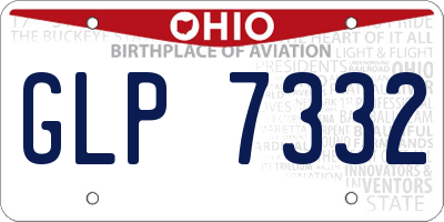 OH license plate GLP7332