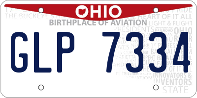 OH license plate GLP7334