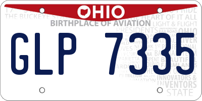 OH license plate GLP7335
