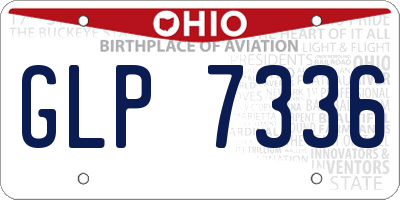 OH license plate GLP7336