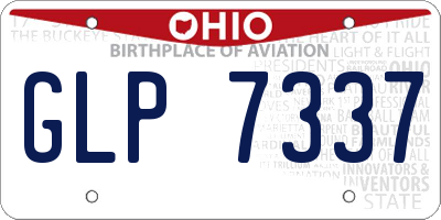 OH license plate GLP7337