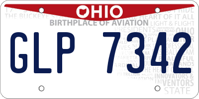 OH license plate GLP7342