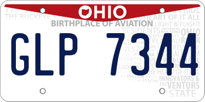 OH license plate GLP7344
