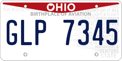 OH license plate GLP7345