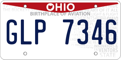 OH license plate GLP7346