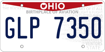 OH license plate GLP7350