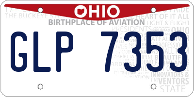 OH license plate GLP7353