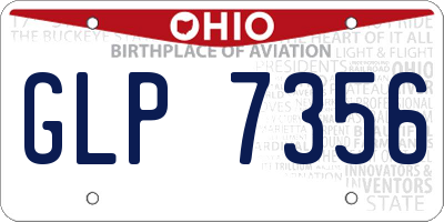 OH license plate GLP7356